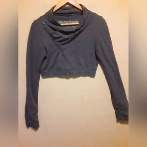 Nomads asymmetrical zip up crop
